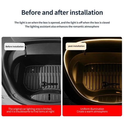 For Tesla Model 3 / Y Front Trunk Atmosphere Decorative Lights Welcome Light Bar(White Light) - Atmosphere lights by PMC Jewellery | Online Shopping South Africa | PMC Jewellery | Buy Now Pay Later Mobicred