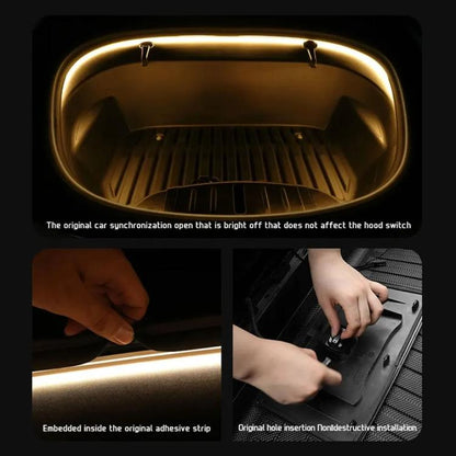 For Tesla Model 3 / Y Front Trunk Atmosphere Decorative Lights Welcome Light Bar(White Light) - Atmosphere lights by PMC Jewellery | Online Shopping South Africa | PMC Jewellery | Buy Now Pay Later Mobicred