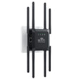 U18 1200Mbps 2.4G & 5G  Wireless Repeater WiFi Signal Amplifier With 8 Antenna EU Plug Black - Broadband Amplifiers by PMC TechLife | Online Shopping South Africa | PMC TechLife | Buy Now Pay Later Mobicred