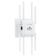 U18 300Mbps 2.4G Wireless Repeater WiFi Signal Amplifier With 8 Antennas US Plug White - Broadband Amplifiers by PMC TechLife | Online Shopping South Africa | PMC TechLife | Buy Now Pay Later Mobicred