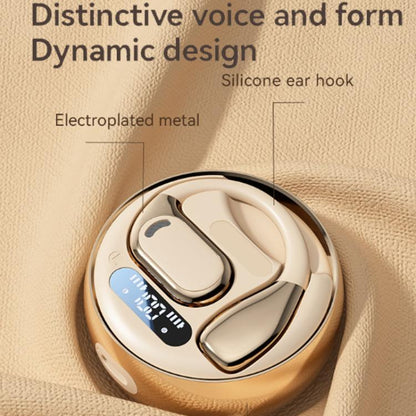 M76 Intelligent AI Translation On-Ear Digital Display Bluetooth Earphone(Skin Color) -  by PMC Jewellery | Online Shopping South Africa | PMC Jewellery | Buy Now Pay Later Mobicred
