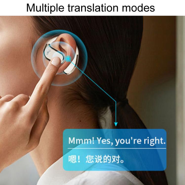 M76 Intelligent AI Translation On-Ear Digital Display Bluetooth Earphone(Skin Color) -  by PMC Jewellery | Online Shopping South Africa | PMC Jewellery | Buy Now Pay Later Mobicred