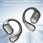 M75 On-Ear AI Intelligent Translation Language Conference Recording Wireless Digital Display Bluetooth Earphone(Black)