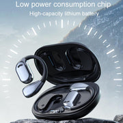 M75 On-Ear AI Intelligent Translation Language Conference Recording Wireless Digital Display Bluetooth Earphone(Black)
