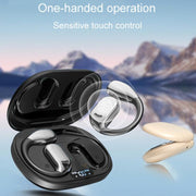 M75 On-Ear AI Intelligent Translation Language Conference Recording Wireless Digital Display Bluetooth Earphone(Black)