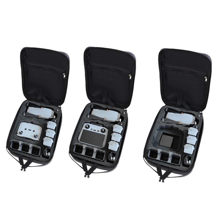 For DJI Air 3S BKANO A3-007 Organizer Backpack Hard-shell Shoulder Bag(Black)