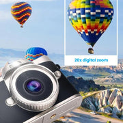 68MP Digital Camera Student CCD Travel Portable Retro Women Starter Flip Screen Card Camera(Black Standard+Android OTG Card Reader)