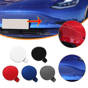 For Tesla Model 3 Front Trailer Hook Protective Cover Replacement Parts Front Towing Hole Cover(White)