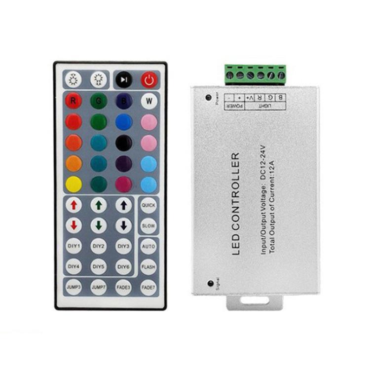 44 Keys IR Aluminum Colorful LED Strip Light Controller - LED Controller by PMc TechLife | Online Shopping South Africa | PMc TechLife | Buy Now Pay Later Mobicred