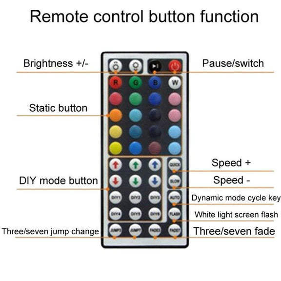44 Keys IR Aluminum Colorful LED Strip Light Controller