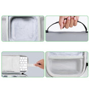 For Mac Mini M4 / M4 Pro Storage Bag Carrying Case Can Store Keyboard, Mouse(Black)