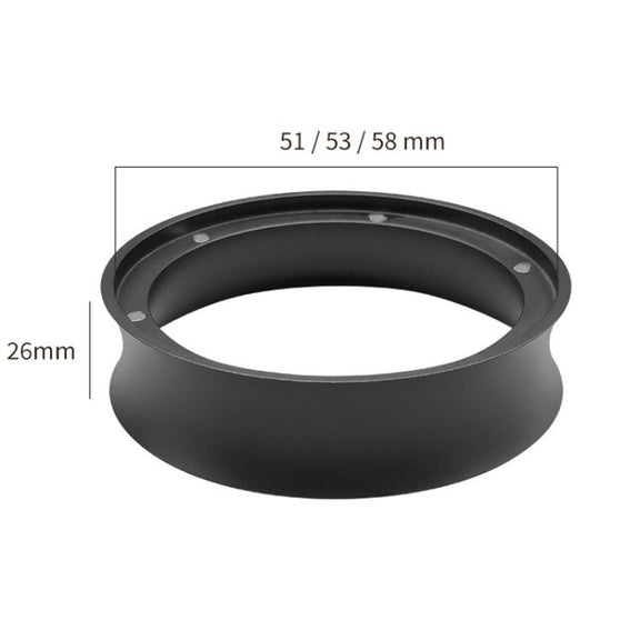 53mm Heightened Coffee Handle Powder Catch Magnetic Ring(Black)
