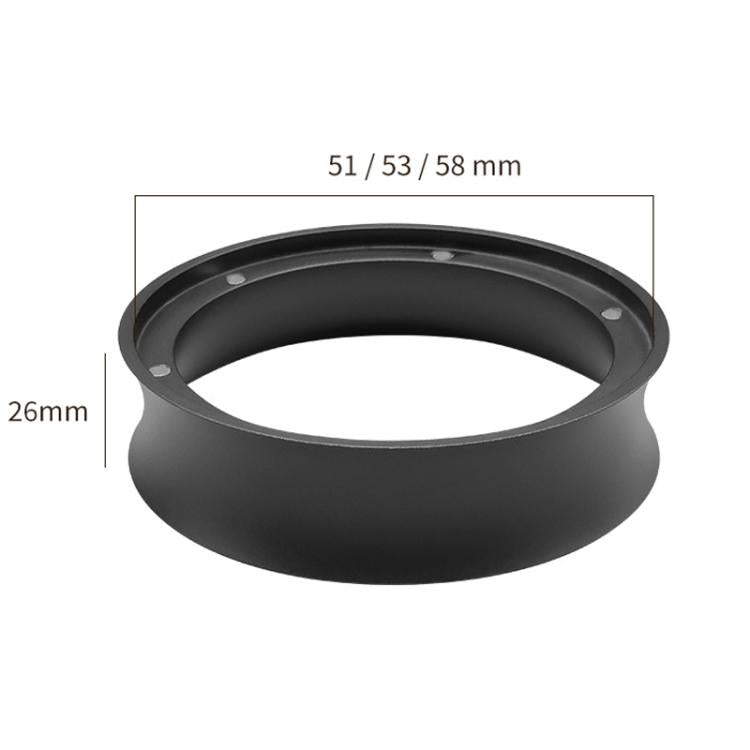 53mm Heightened Coffee Handle Powder Catch Magnetic Ring(Black)