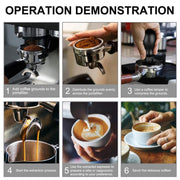 Coffee Constant Pressure Powder Press Adjustable Impact Hammer, Style: Black Thread+Round Base(51mm)