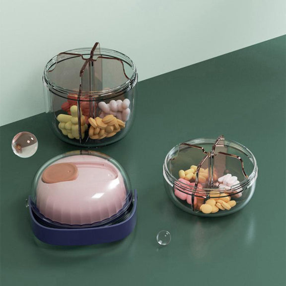 Portable Pill Box Sealed Water-resistant Pill Dispenser Drugs Medicine Organizer Dispenser Box, Color: Large Pink