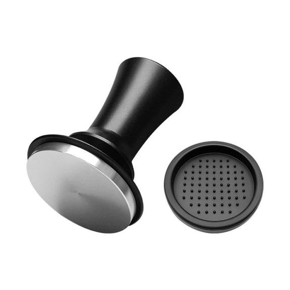 Scale Horizontal Constant Pressure Coffee Grinder Stretching Powder Press Hammer, Style: Black Flat Bottom+Round Base(53mm)