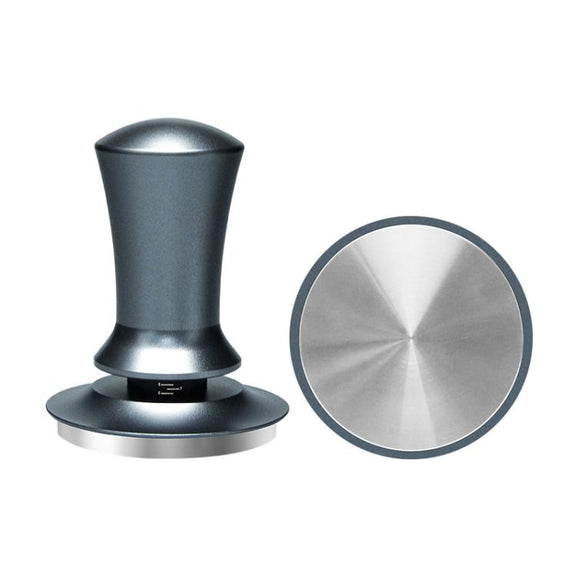 Scale Horizontal Constant Pressure Coffee Grinder Stretching Powder Press Hammer, Style: Silver Blue Flat Bottom(53mm)