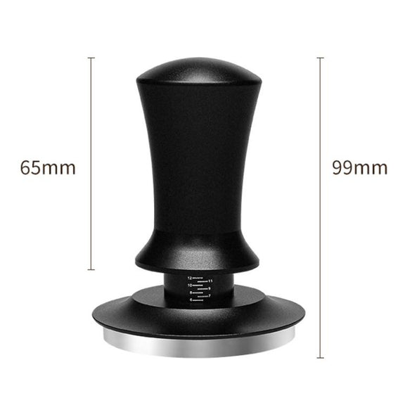 Scale Horizontal Constant Pressure Coffee Grinder Stretching Powder Press Hammer, Style: Silver Blue Thread+Round Base(51mm)