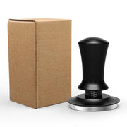 Scale Horizontal Constant Pressure Coffee Grinder Stretching Powder Press Hammer, Style: Silver Blue Flat Bottom(58mm)
