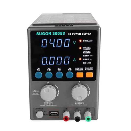 SUGON 3005D 4 Digital Display Power Supply Meter High Power Regulated Power Supply US Plug - free shipping - PMC Jewellery - Order now!