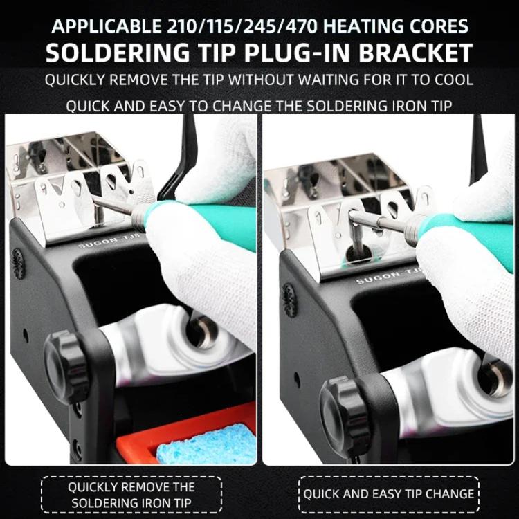 SUGON T60+210 Handle+I/K/IS Tips x 3 Precision Soldering Station Soldering Iron Set Cell Phone Repair Soldering Tool(EU Plug) - free shipping - PMc TechLife - Order now!