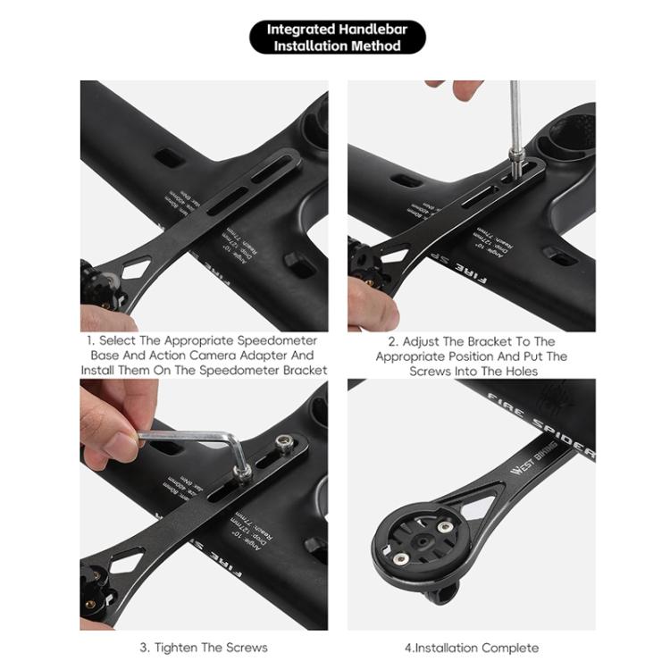 WEST BIKING Road Bike Cycling Sports Camera Meter Holder, Style: Adjustable Hollow 401