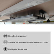 Under Desk Laptop Tablet Mini PC Storage Stand Metal Invisible Tray Rack, Height: 4.8cm