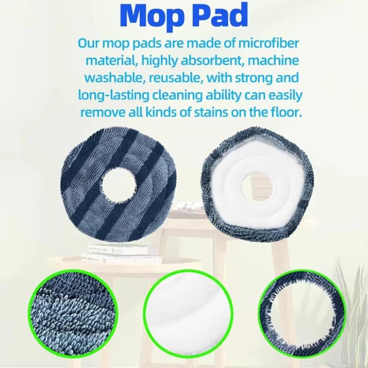 3pcs Mop Pad For Eufy X10 Pro Omni Robot Vacuum Replacement Parts - Other Accessories by PMc TechLife | Online Shopping South Africa | PMc TechLife | Buy Now Pay Later Mobicred