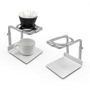 Stainless Steel Adjustable Four-Leg Non-Slip Hand-Poured Coffee Stand(Silver)
