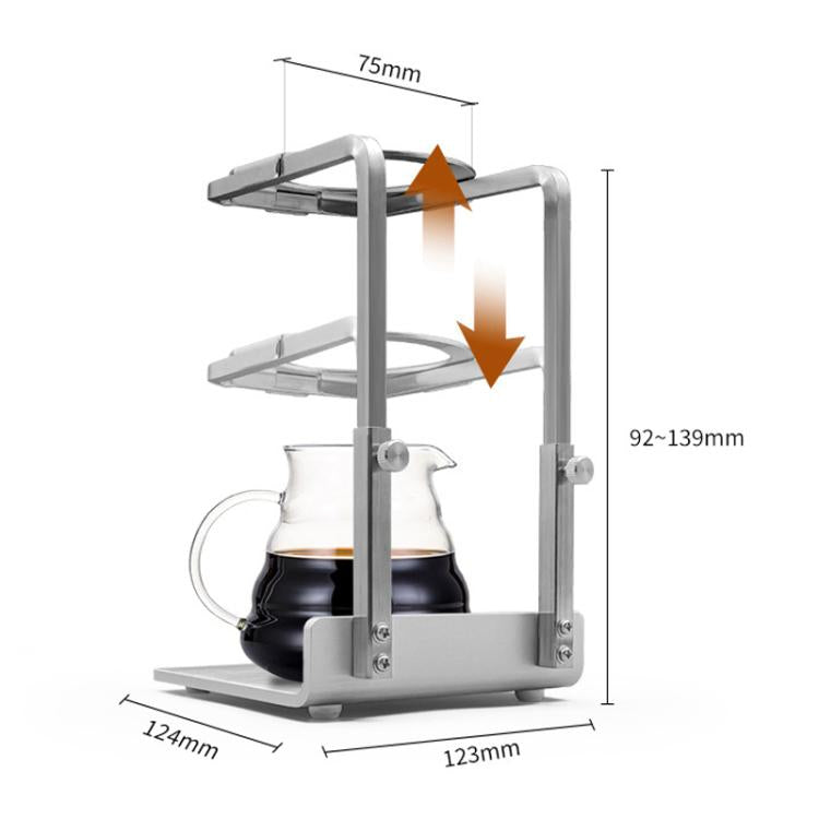 Stainless Steel Adjustable Four-Leg Non-Slip Hand-Poured Coffee Stand(Silver) - free shipping - PMC TechLife - Order now!