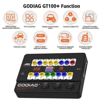 GODIAG GT100+ OBDII Breakout Box Diagnostic Port Tester ECU Bench Connector, UK Plug - free shipping - PMC Jewellery - Order now!