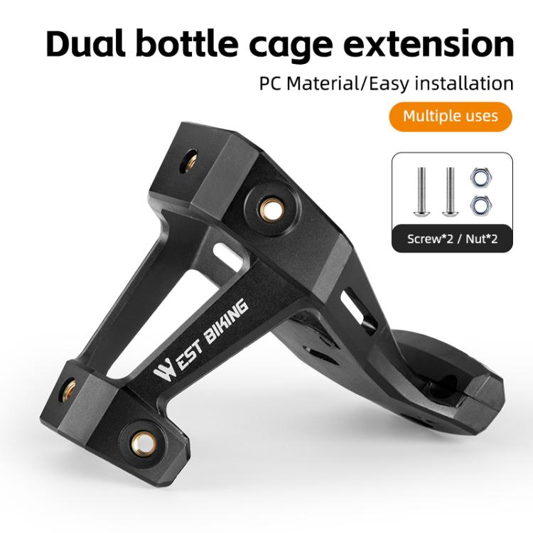 WEST BIKING Bicycle Saddle Adapter Extension Bottle Holder(Black) - free shipping - PMC Jewellery - Order now!