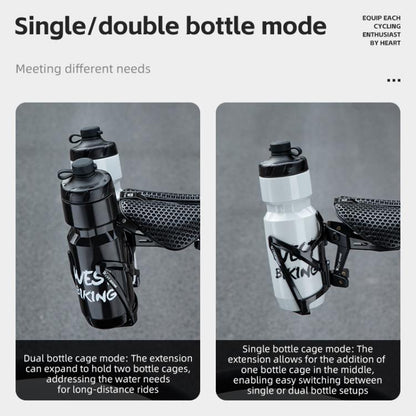 WEST BIKING Bicycle Saddle Adapter Extension Bottle Holder(Black) - free shipping - PMC Jewellery - Order now!