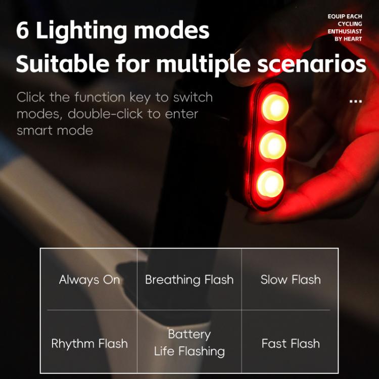 WEST BIKING Bicycle Night Riding Long Endurance Warning Brake Taillight, Style: Round Light Smart - free shipping - PMC TechLife - Order now!