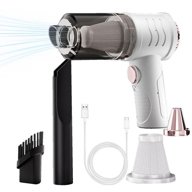 Mini Powerful Car Wireless Vacuum Cleaner Household Handheld Desktop Cleaner(White)