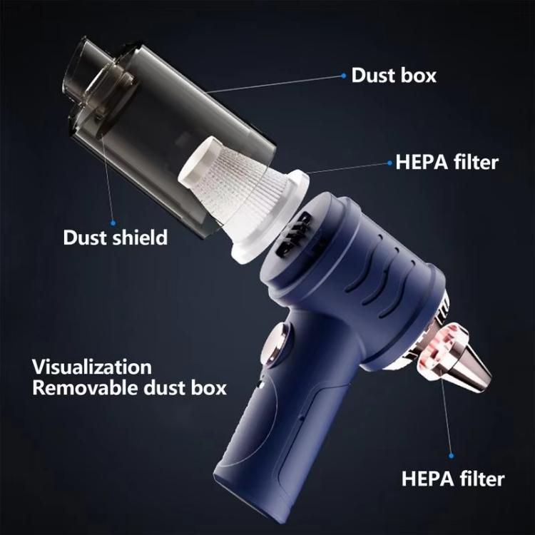 Mini Powerful Car Wireless Vacuum Cleaner Household Handheld Desktop Cleaner(White)