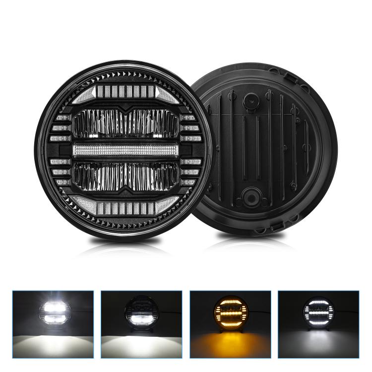 7-inch Round Refraction LED Round Headlight For Wrangler(H4) - LED Headlamps by PMc TechLife | Online Shopping South Africa | PMc TechLife | Buy Now Pay Later Mobicred