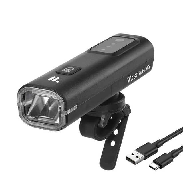WEST BIKING Bicycle Water-resistant TYPE-C Rechargeable High-Brightness Headlight, Style: Regular