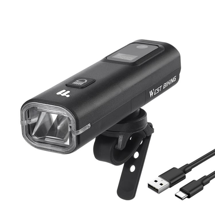 WEST BIKING Bicycle Waterproof TYPE-C Rechargeable High-Brightness Headlight, Style: Digital Battery Display - free shipping - PMC TechLife - Order now!