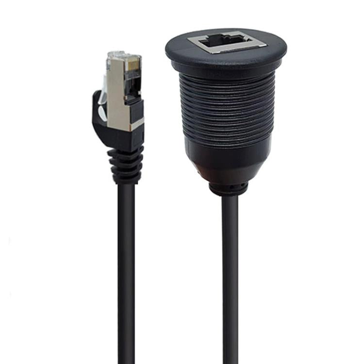 1m RJ45 CAT5e Ultra Category 5 Cable Round Single Port Male To Female Car Waterproof Cable - DIY Cables by PMc TechLife | Online Shopping South Africa | PMc TechLife | Buy Now Pay Later Mobicred