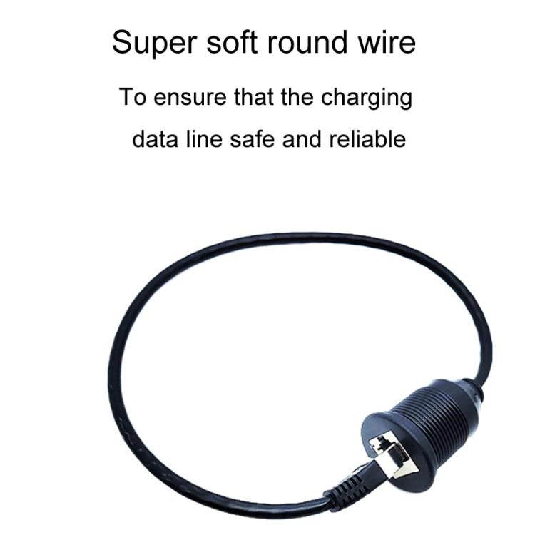 1m RJ45 CAT5e Ultra Category 5 Cable Round Single Port Male To Female Car Waterproof Cable - DIY Cables by PMc TechLife | Online Shopping South Africa | PMc TechLife | Buy Now Pay Later Mobicred