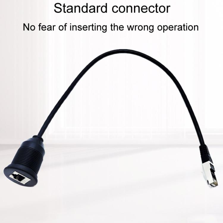 1m RJ45 CAT5e Ultra Category 5 Cable Round Single Port Male To Female Car Waterproof Cable - DIY Cables by PMc TechLife | Online Shopping South Africa | PMc TechLife | Buy Now Pay Later Mobicred