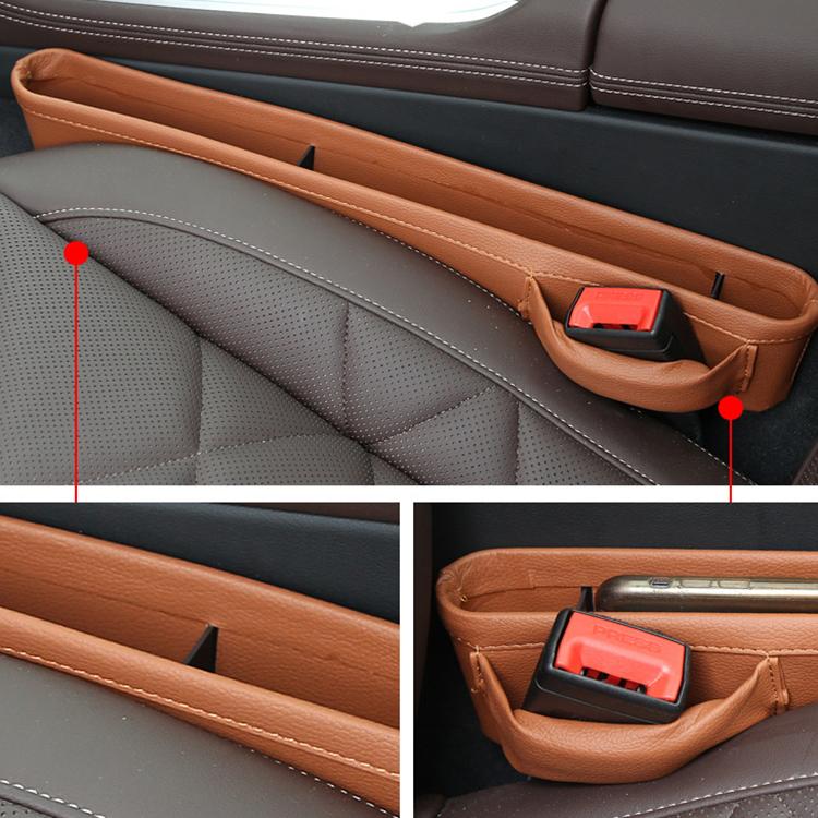 4207 1pair Universal Car Gap Storage Box Interior Decoration Supplies Car Storage Box(Beige) - Stowing Tidying by PMc TechLife | Online Shopping South Africa | PMc TechLife | Buy Now Pay Later Mobicred