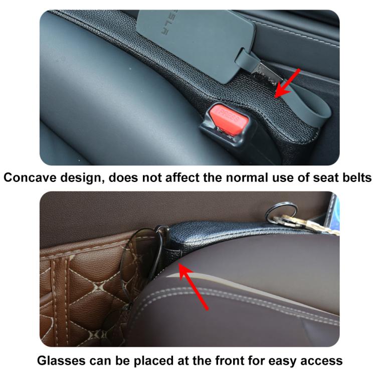 4156 1pair Car Seat Gap Plugs Leakproof Strips Vehicle Interior Supplies Seat Side Seam Strips(Black) - Seat Accessories by PMc TechLife | Online Shopping South Africa | PMc TechLife | Buy Now Pay Later Mobicred