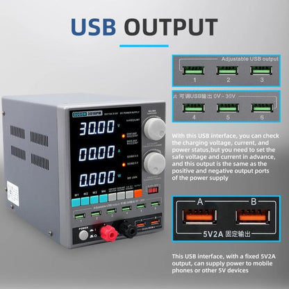 SUGON 3010PM 150W 30V 10A 4 Digital Display Cell Phone Repair Power Meter EU Plug - free shipping - PMC Jewellery - Order now!