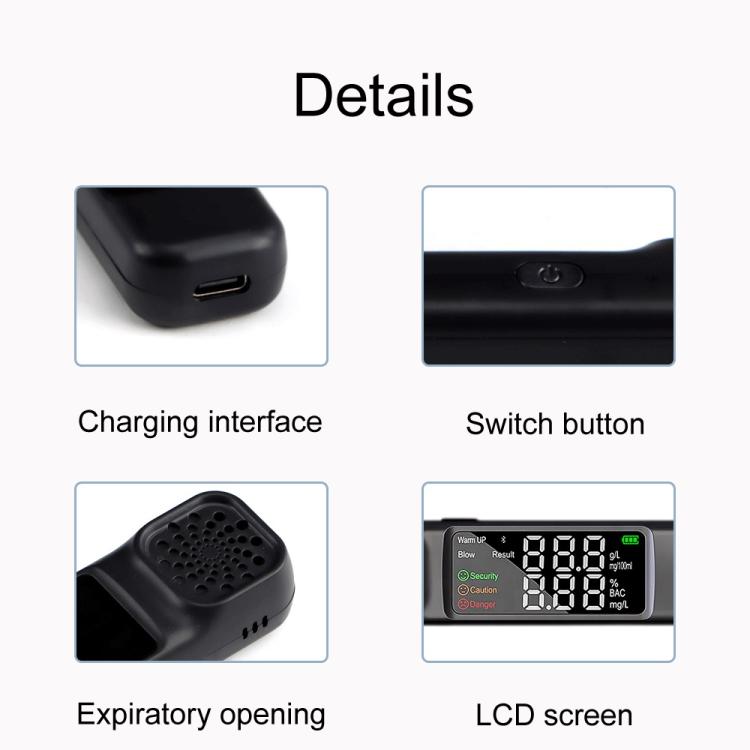 High-Precision Air-Blowing Alcohol Concentration Detector(AM03) - Breath Alcohol Tester by PMC Jewellery | Online Shopping South Africa | PMC Jewellery | Buy Now Pay Later Mobicred