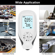 High-Precision Anti-Slip Paint Coating Thickness Gauge(White)