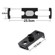 6-15 inch Mobile Phone Tablet Live Fixing Clamp Widened Double-pull Additional Clamp, Color: 07 Black