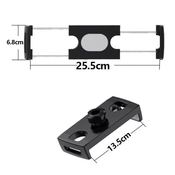 6-15 inch Mobile Phone Tablet Live Fixing Clamp Widened Double-pull Additional Clamp, Color: 07 Black
