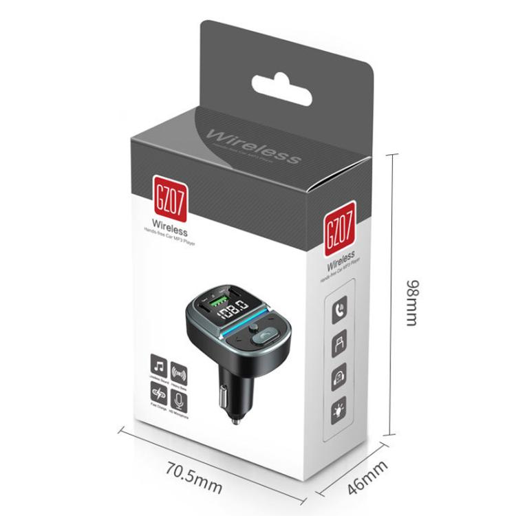 GZ07 Car Voltage Digital Display Fast Charger Vehicle MP3 Bluetooth Player - Car Charger by PMc TechLife | Online Shopping South Africa | PMc TechLife | Buy Now Pay Later Mobicred